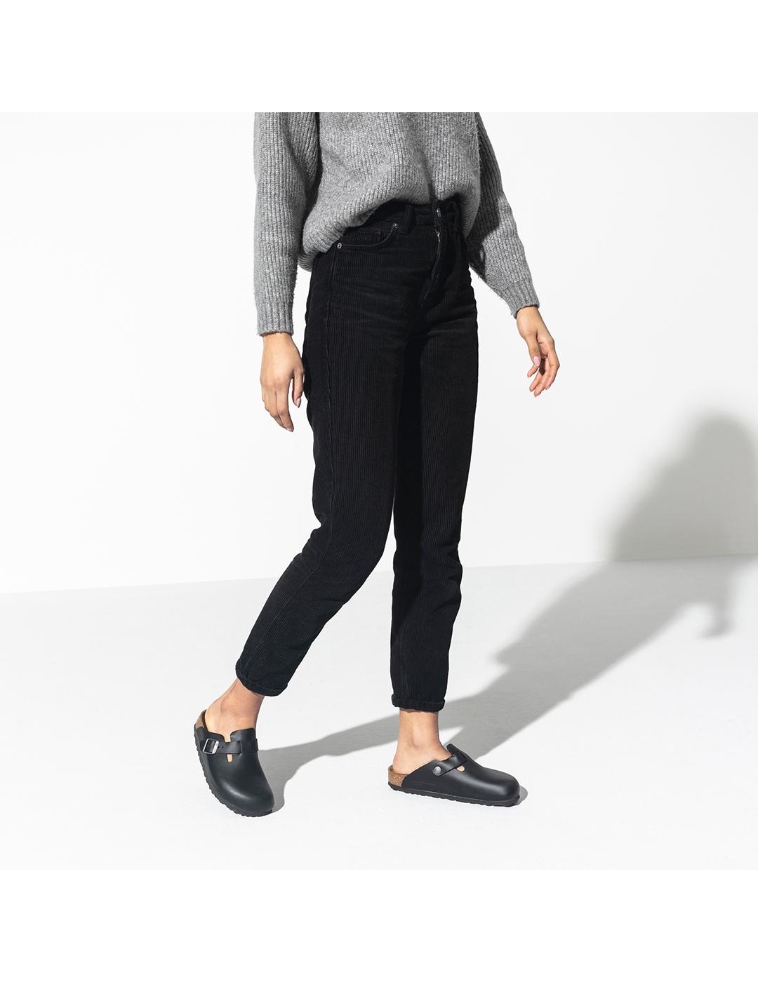 Zuecos Birkenstock Boston LEOI black para mujer y hombre