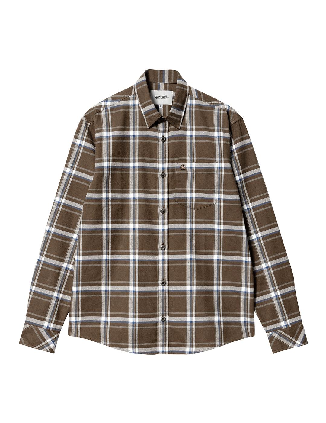 Camisa Carhartt Wip L/S Barten Check buckeye de hombre
