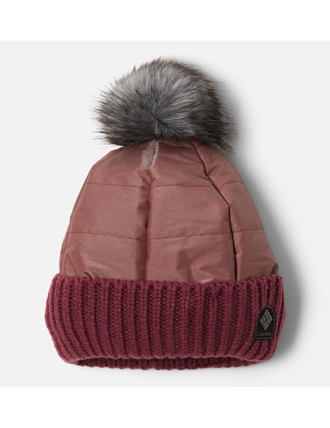 Gorro Columbia Snow Diva beetroot sheen de mujer