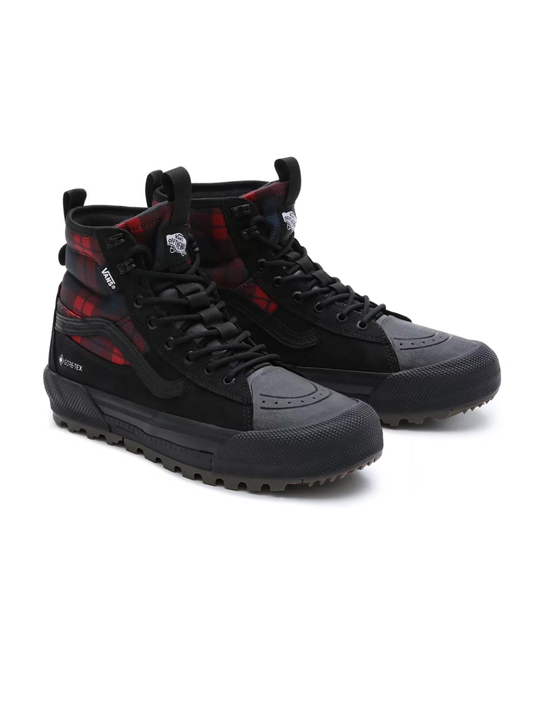Botas Vans SK8-HI GTX MTE-3 Tech Plaid Black red de hombre
