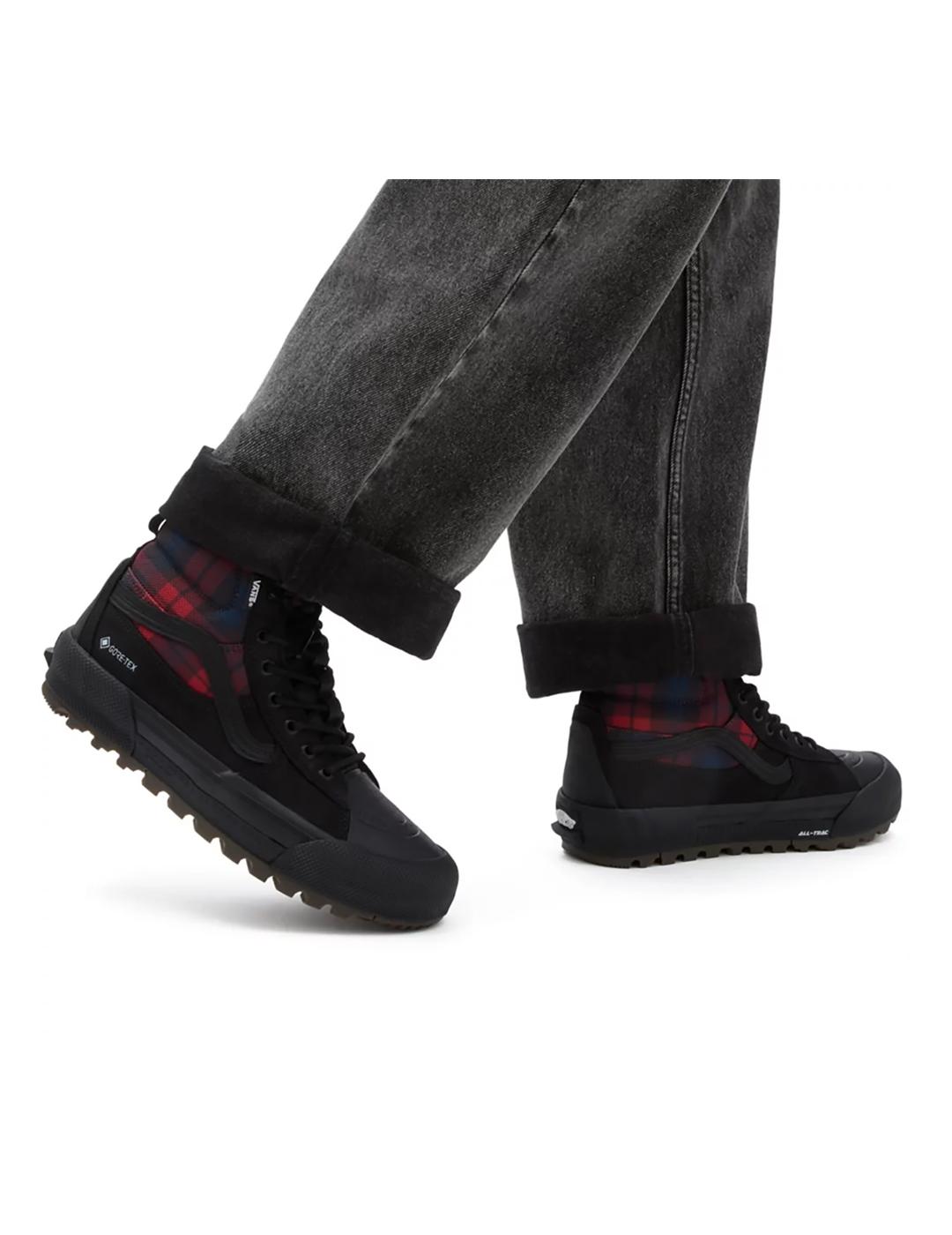 Botas Vans SK8-HI GTX MTE-3 Tech Plaid Black red de hombre