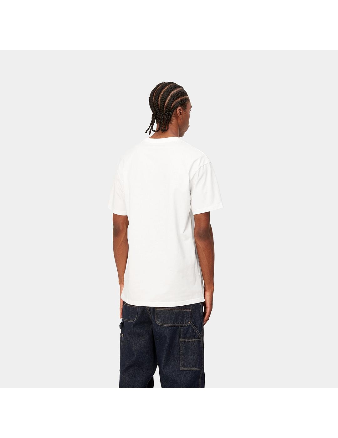 Camiseta Carhartt Wip S/S Chase white/gold para hombre