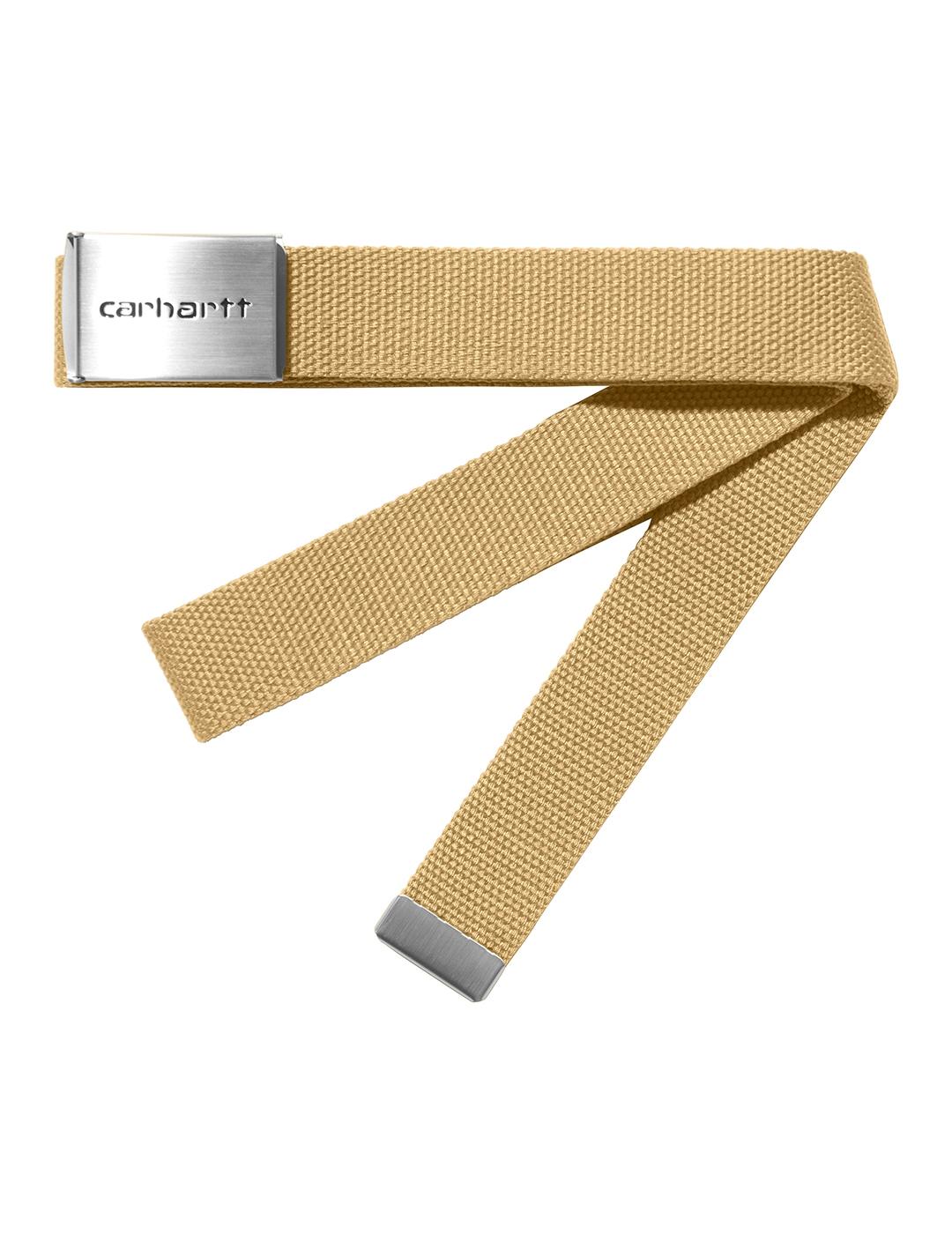 Cinturón Carhartt Wip Clip Belt Chrome camel de hombre