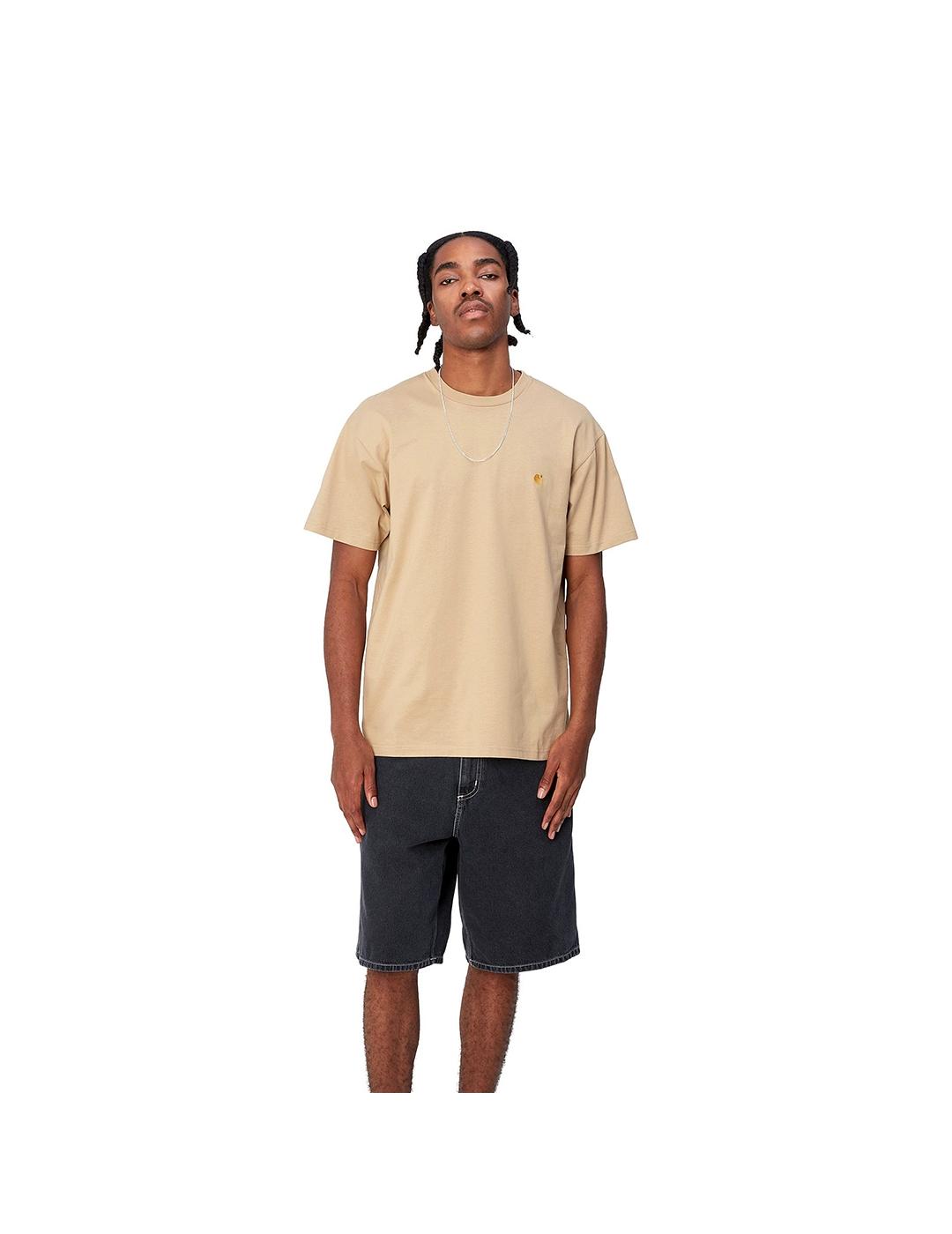 Camiseta Carhartt Wip S/S Chase beige de hombre