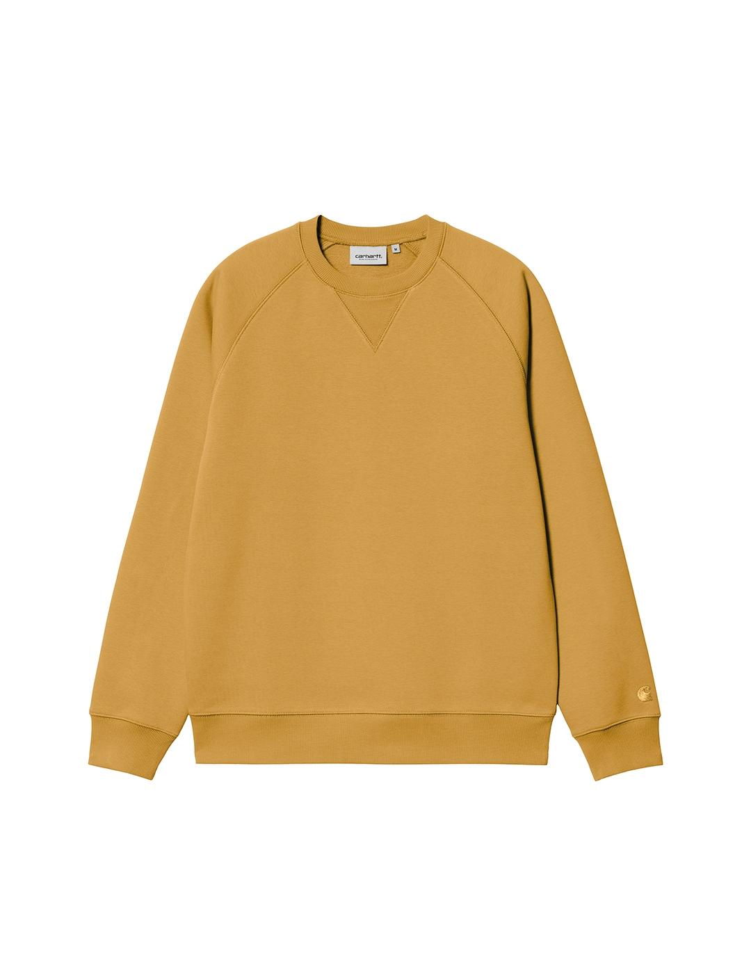 Sudadera Carhartt Wip Chase mostaza para hombre
