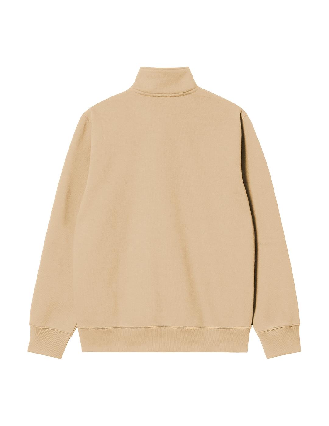 Sudadera Carhartt Wip Chase Neck Zip beige de hombre