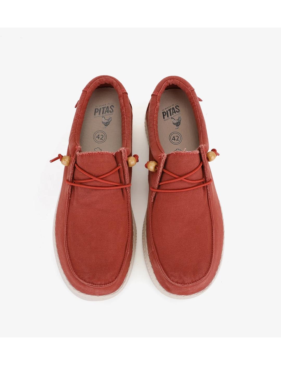 Zapatillas Walk In Pitas Wallabi Washed naranja de hombre