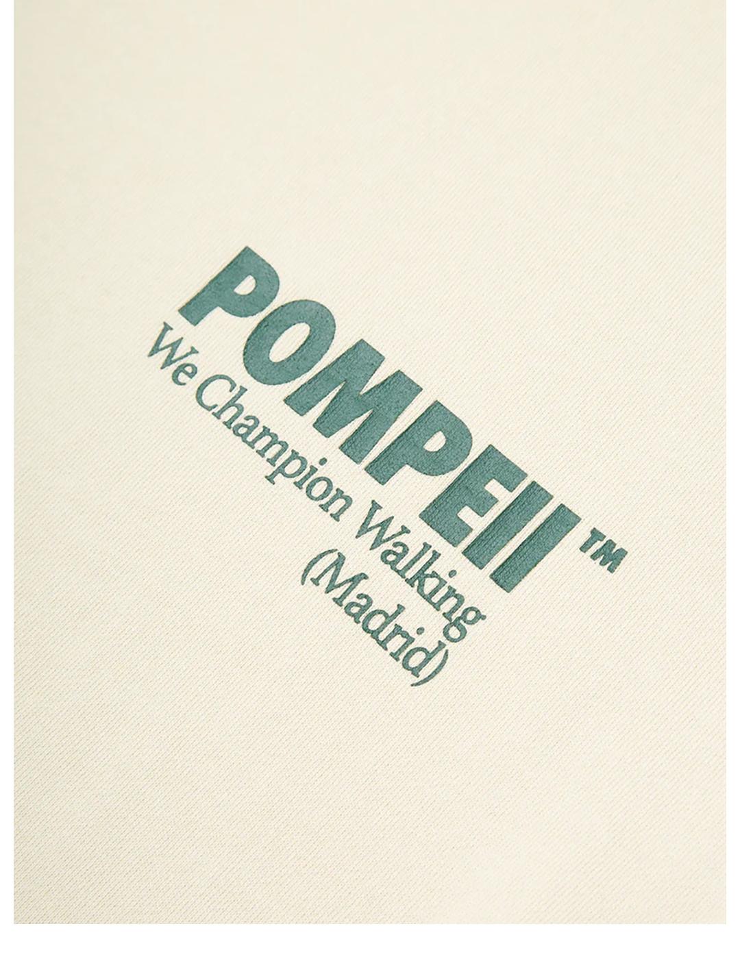 Sudadera Pompeii Cream Logo Crew Neck crudo de hombre