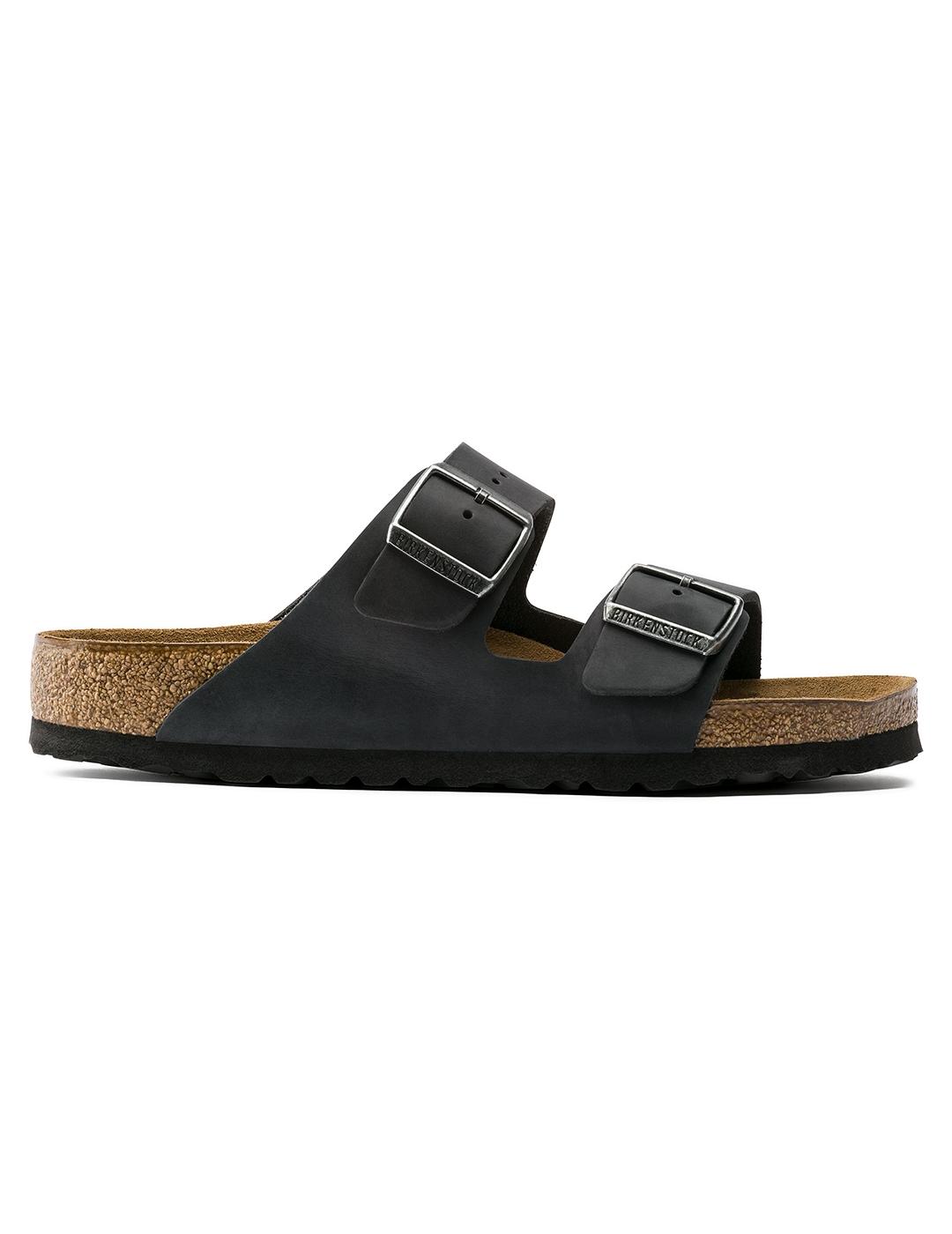 Sandalias Birkenstock Arizona negra piel de hombre