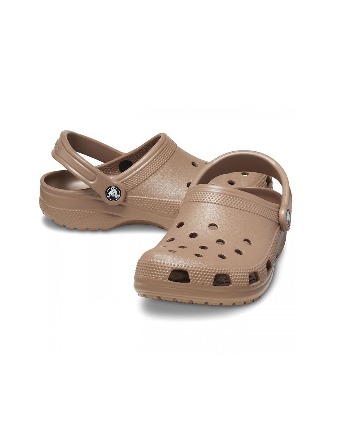 Zuecos Crocs Classic tostado de mujer