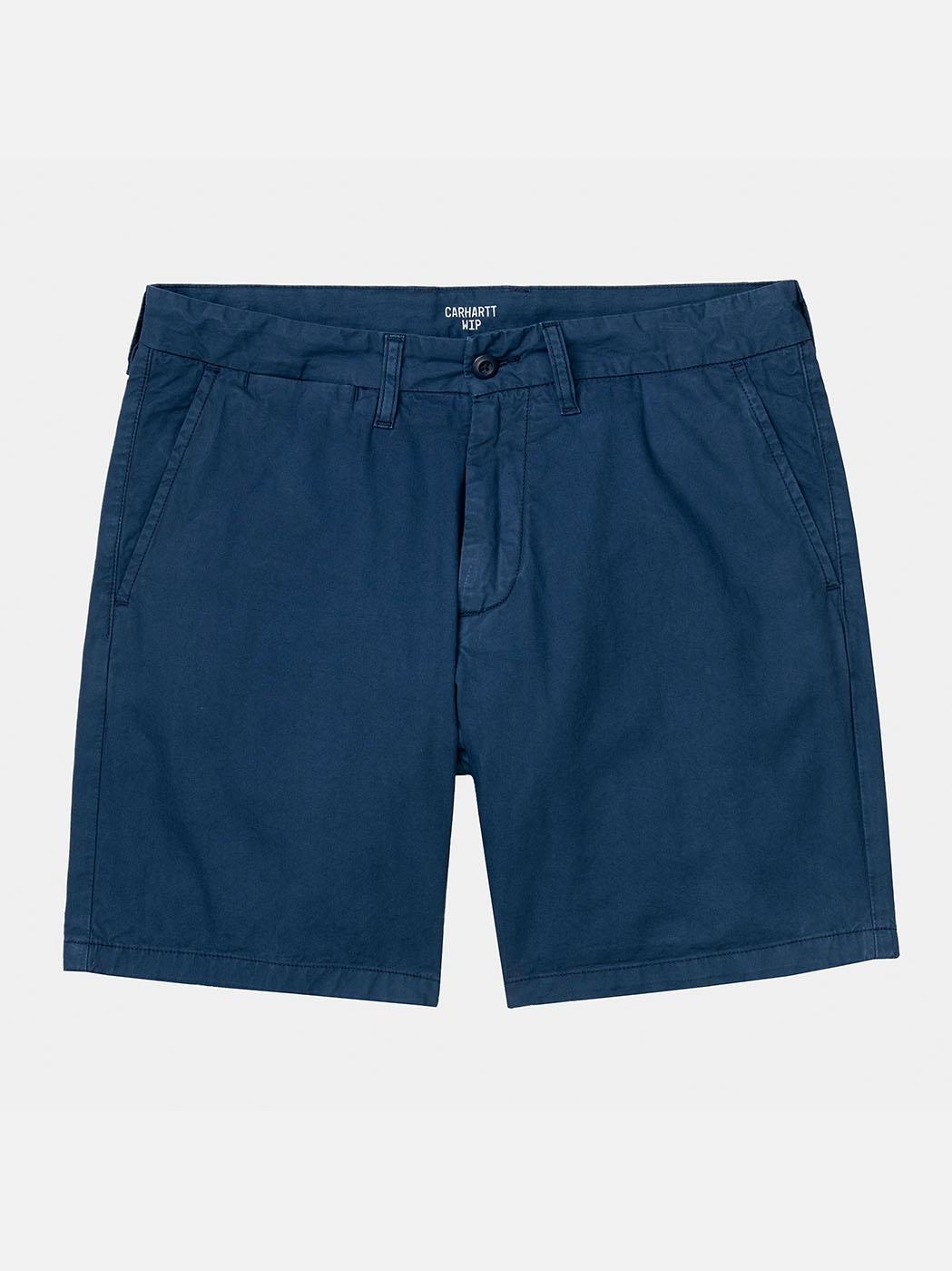 Bermuda Carhartt Wip John Short marino lavado de hombre