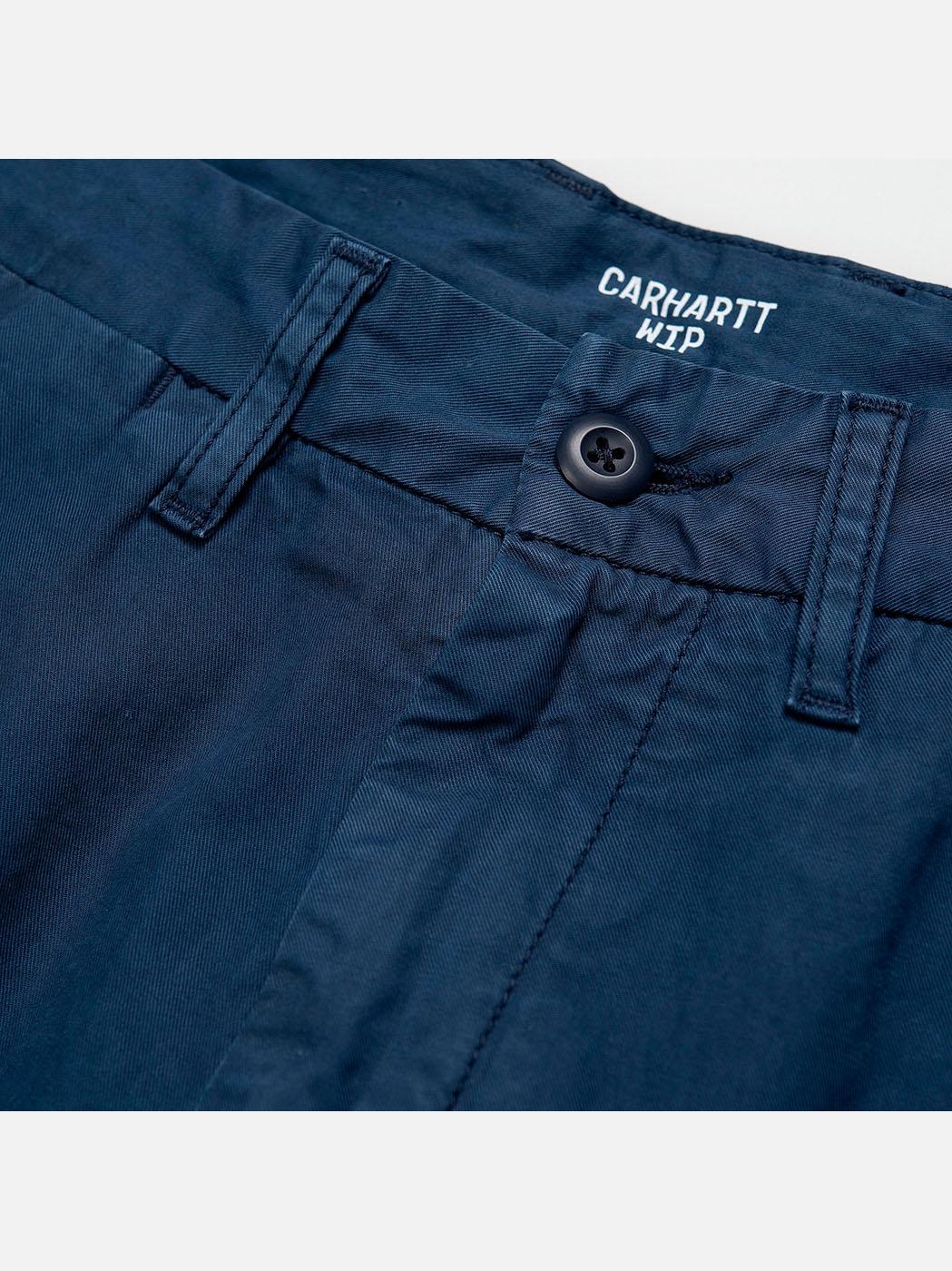 Bermuda Carhartt Wip John Short marino lavado de hombre