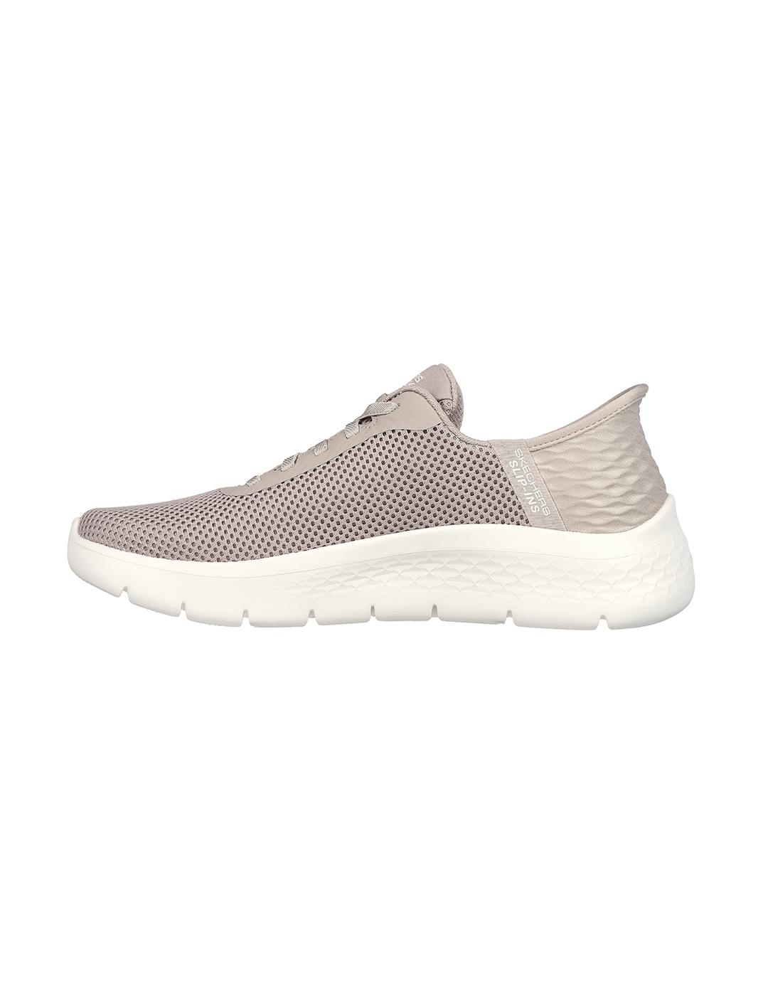 Zapatillas Skechers Go Walk Flex Grand Entry beige de mujer