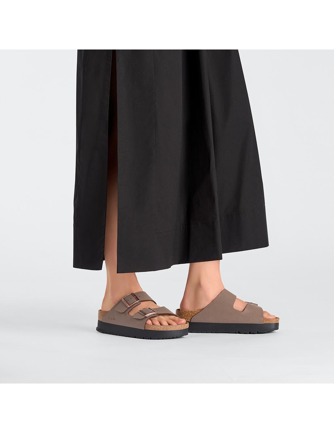 Sandalias Birkenstock Papilio Arizona Plat marron de mujer