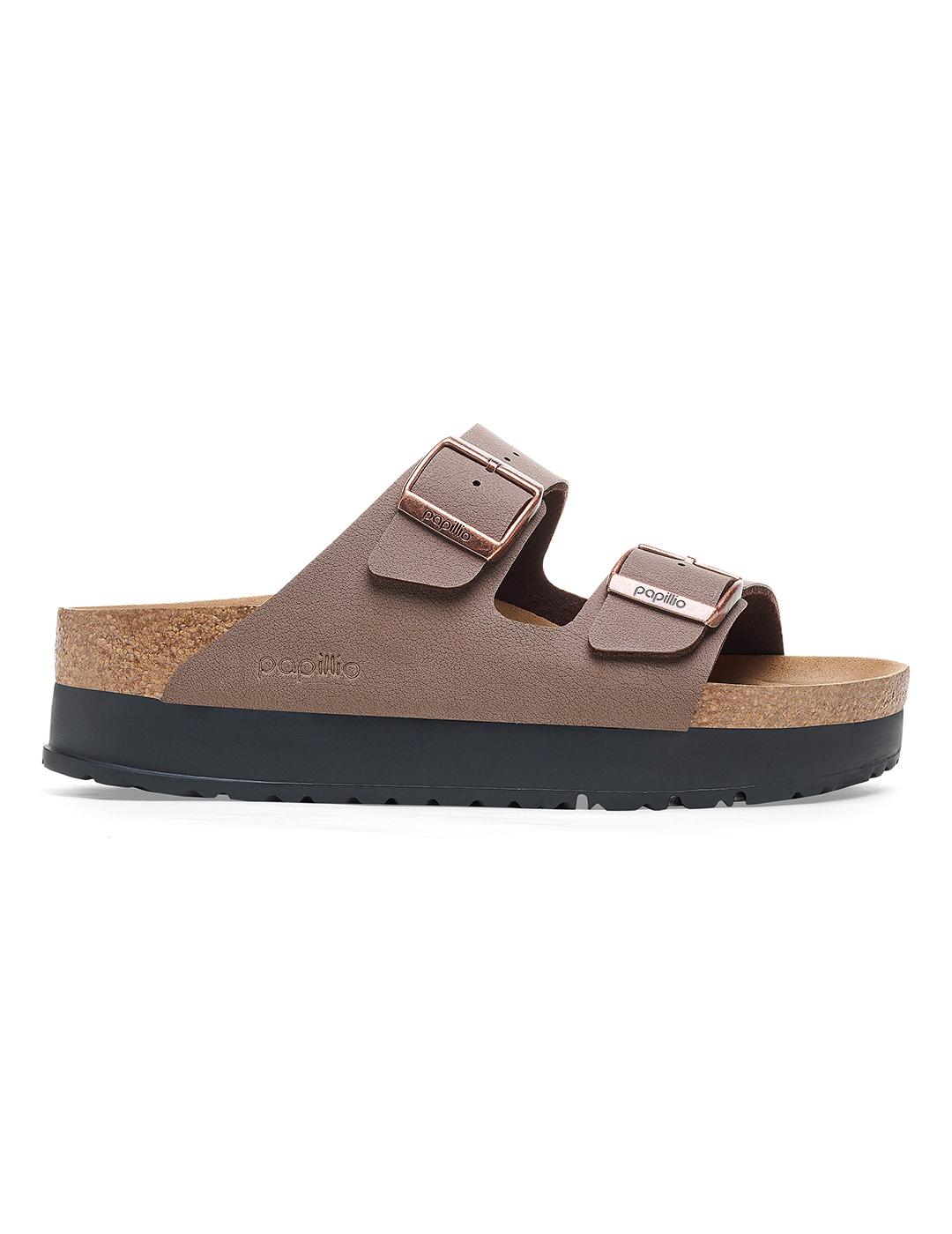 Sandalias Birkenstock Papilio Arizona Plat marron de mujer