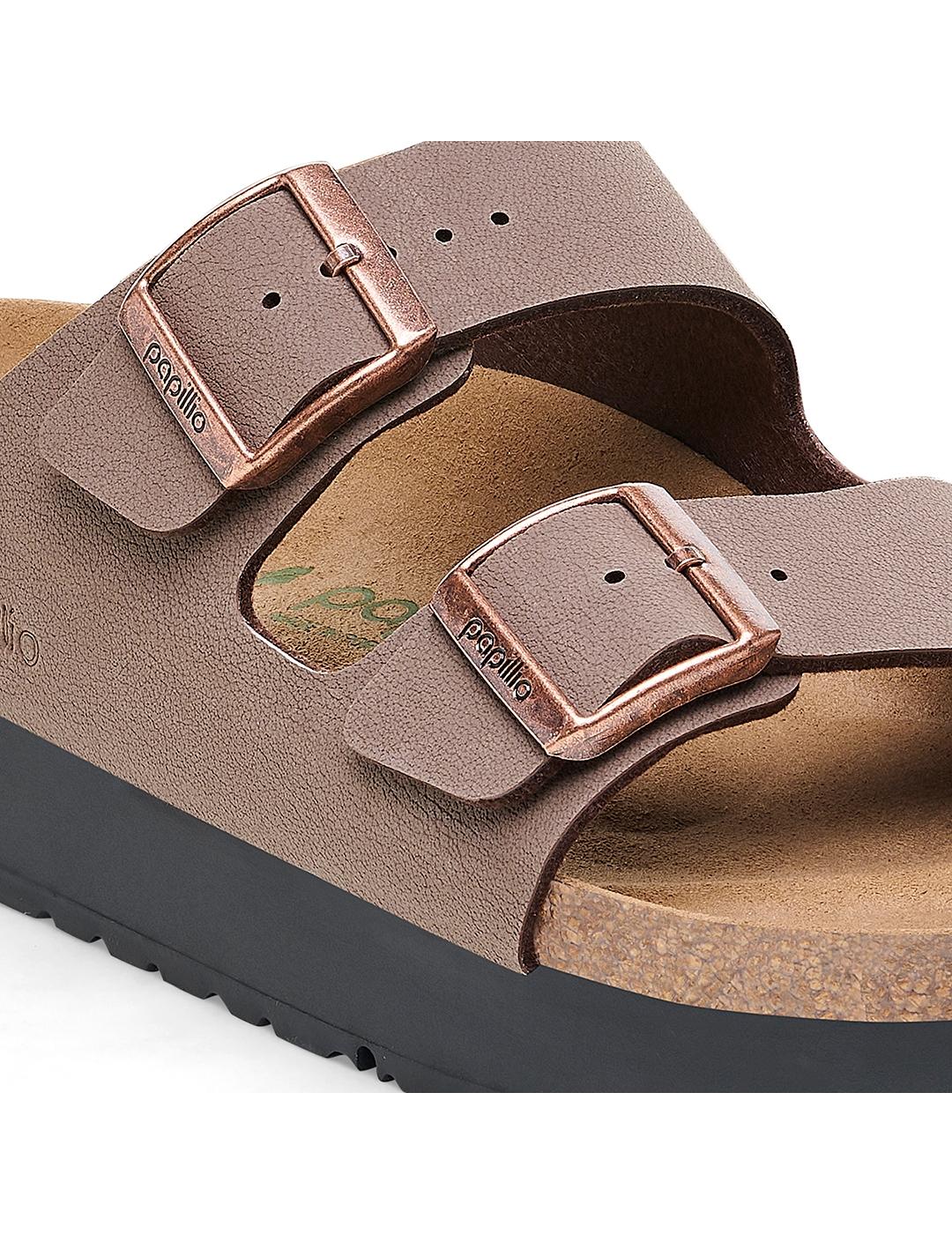 Sandalias Birkenstock Papilio Arizona Plat marron de mujer