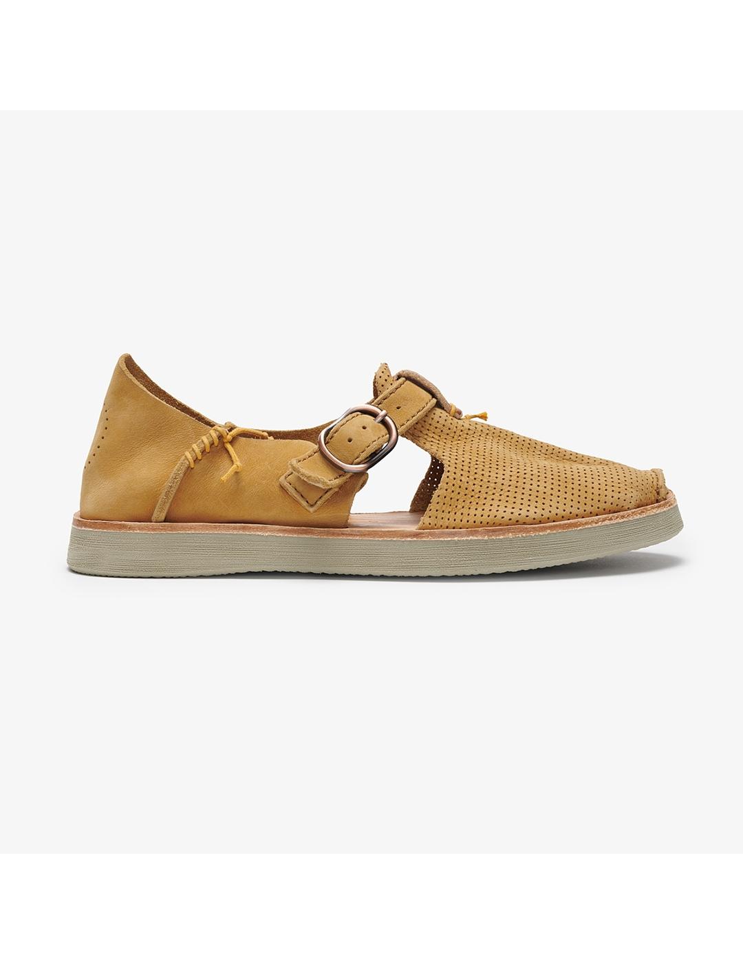 Sandalias Satorisan Benirras Microperfo camel de mujer