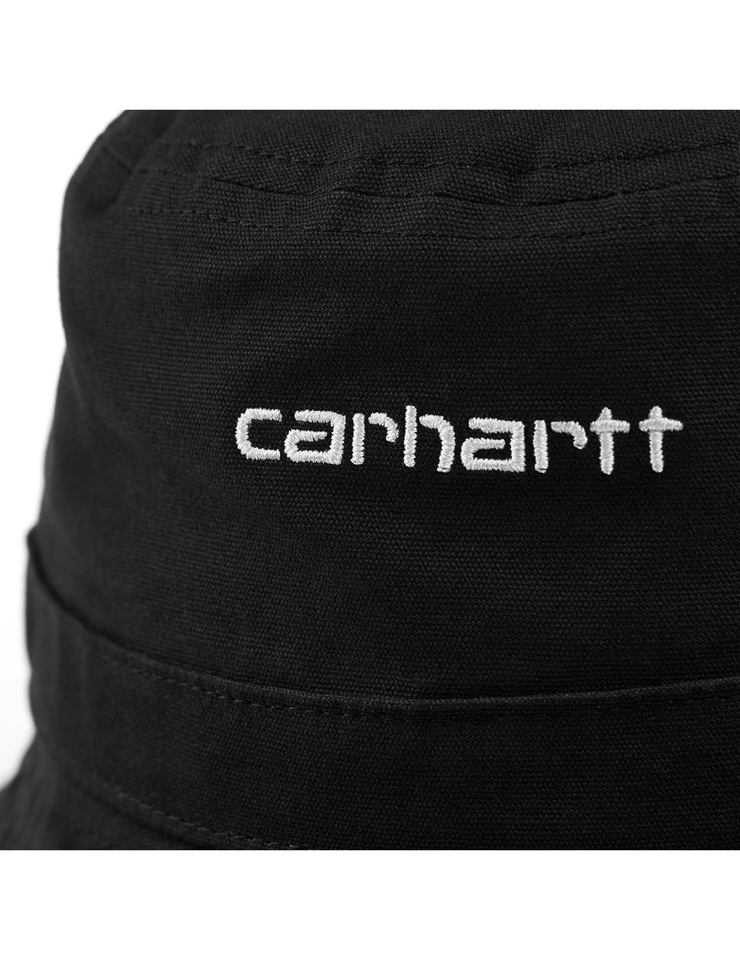 Gorro Carhartt Wip Script Bucket negro de hombre y mujer