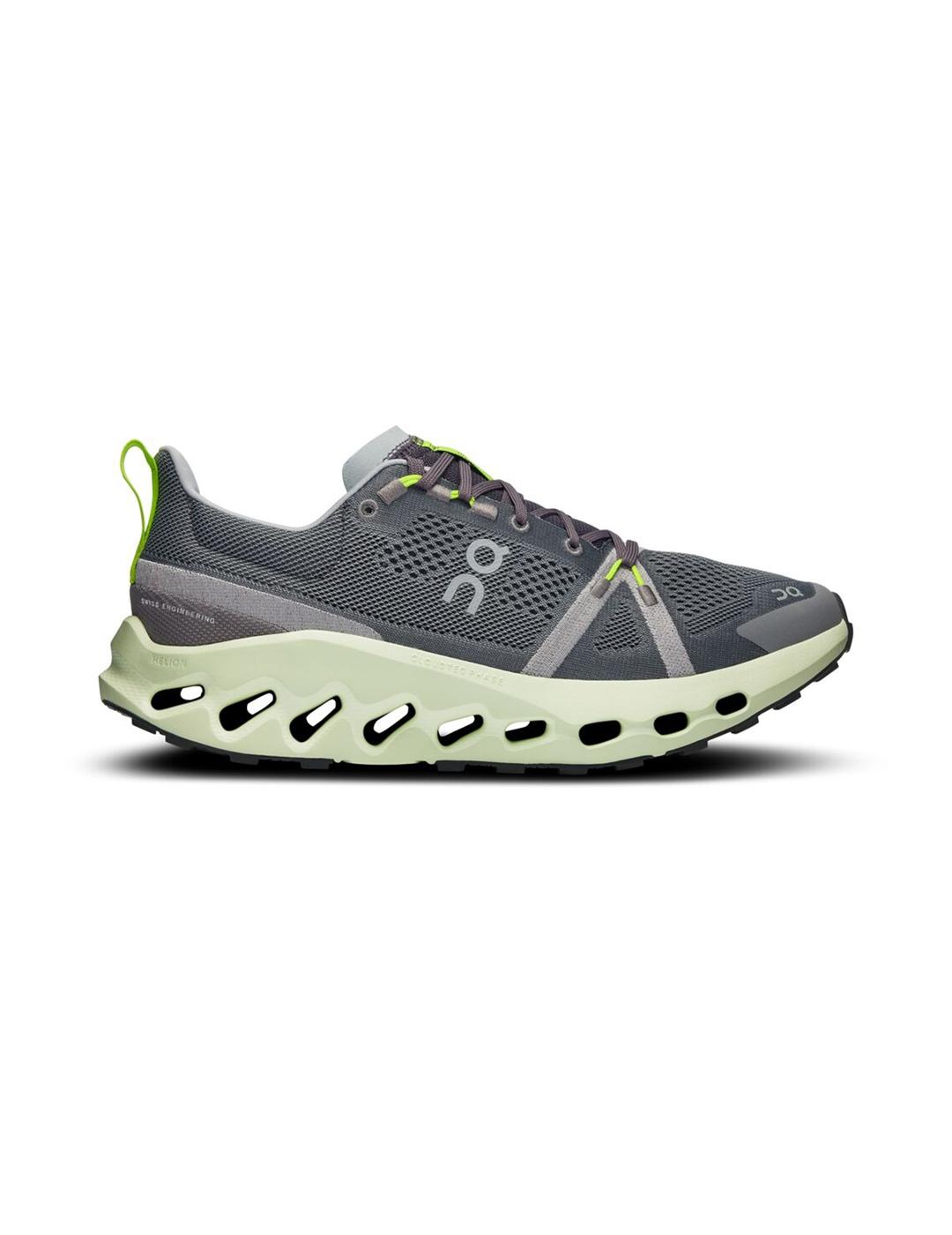On Running Cloudsurfer Trail gris oscuro lima de hombre