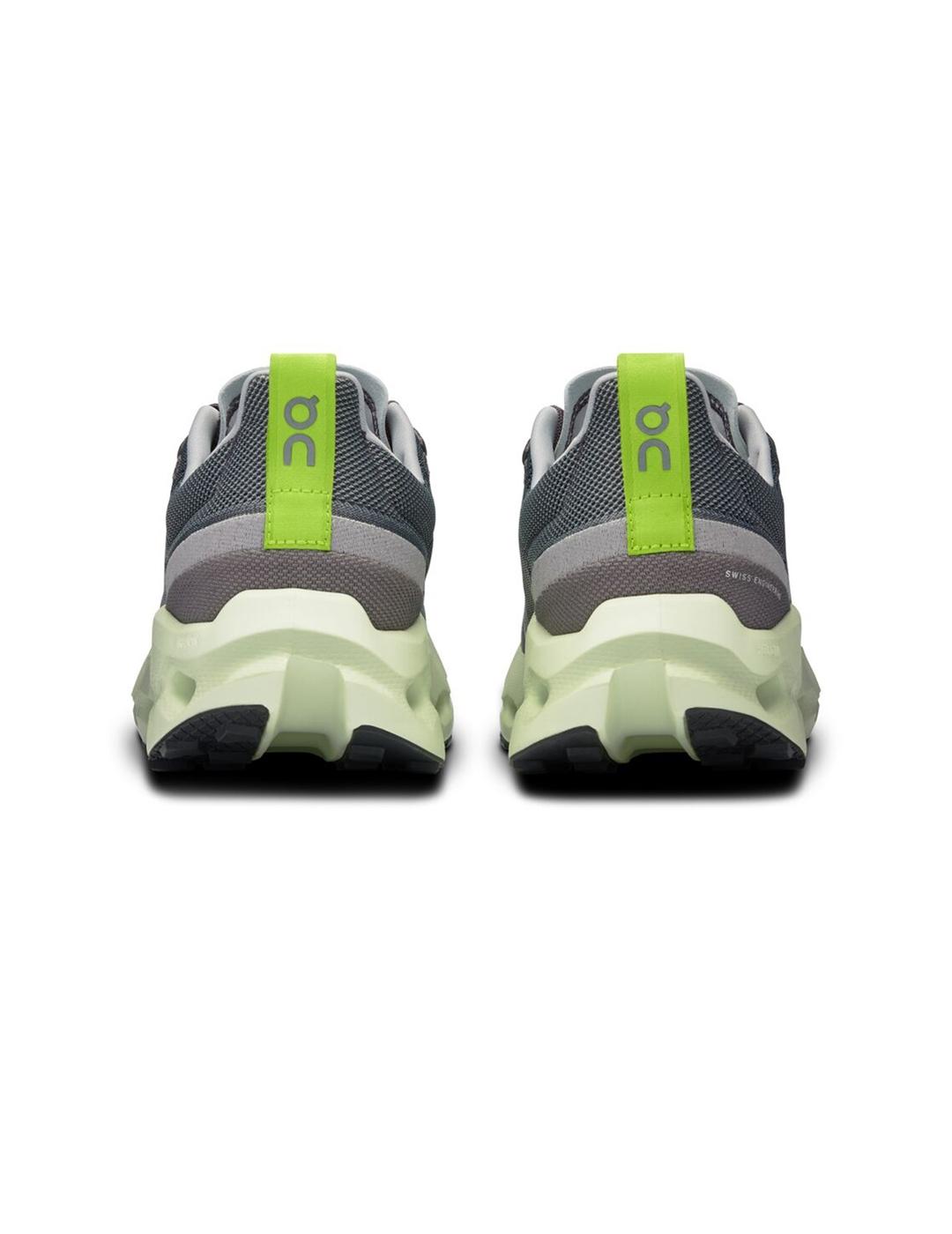 On Running Cloudsurfer Trail gris oscuro lima de hombre