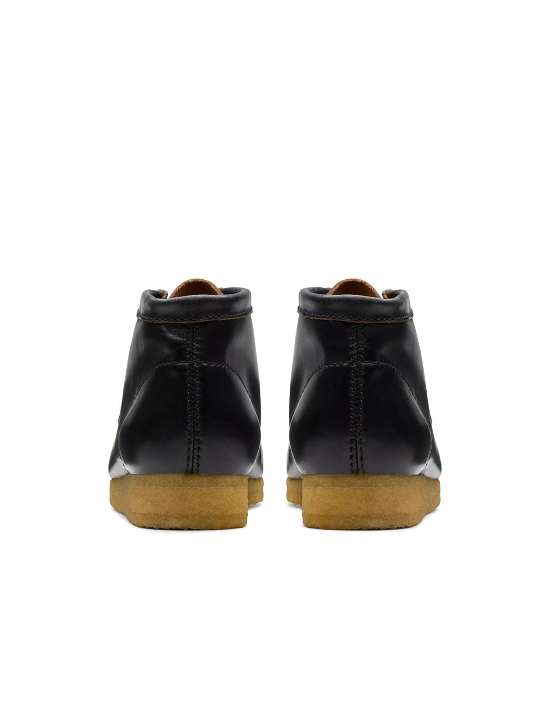 Botines Clarks Wallabee Boot negros en piel para hombre