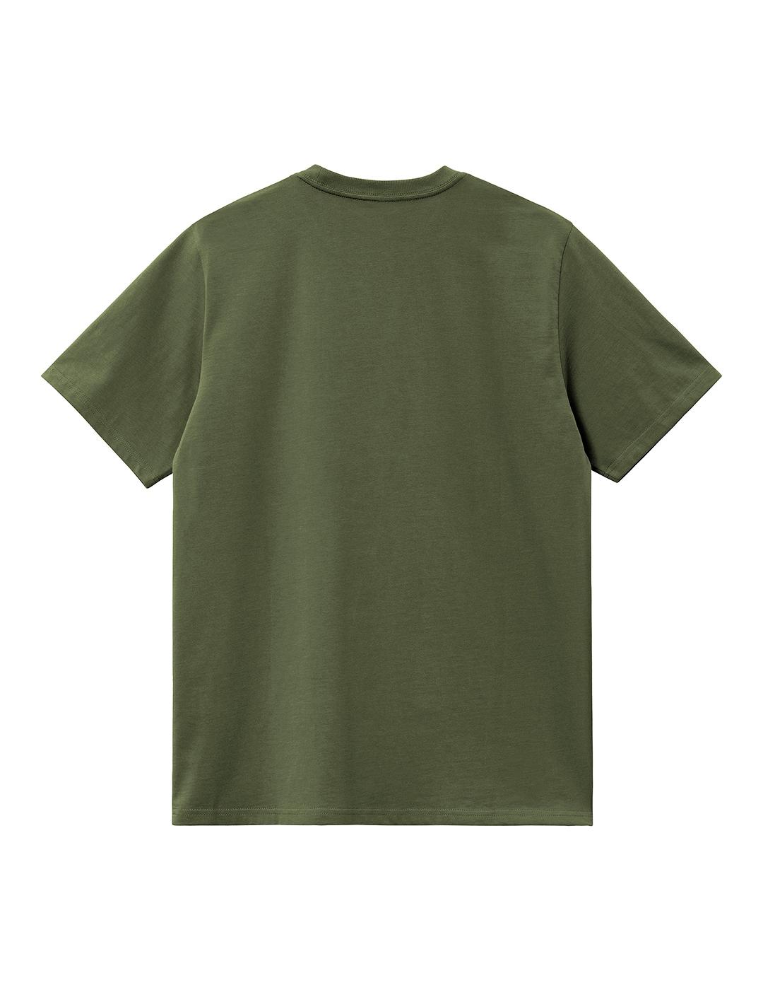 Camiseta Carhartt Wip S/S American Script verde de hombre