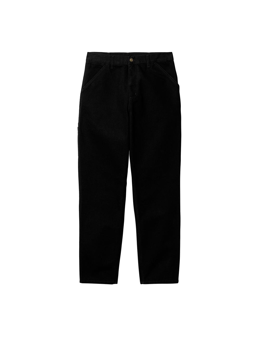 Pantalón Carhartt Single Knee Black Rinsed de hombre
