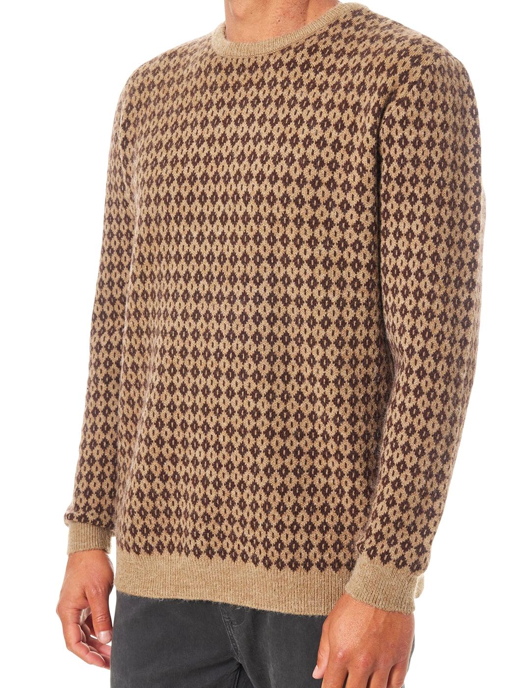 Jersey Katin Check Rain marrón de hombre