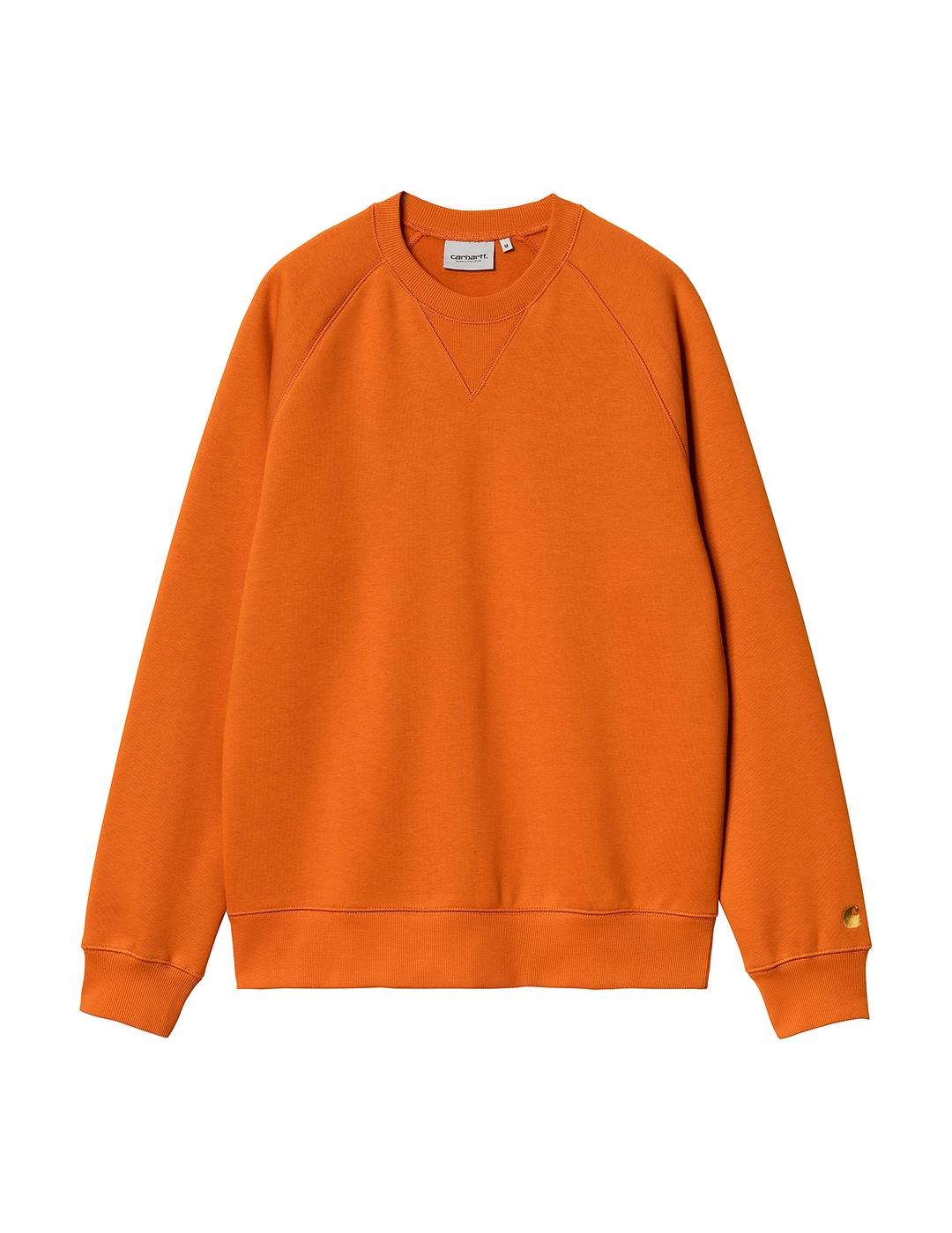 Sudadera Carhartt Wip Chase Sweat mostaza de hombre