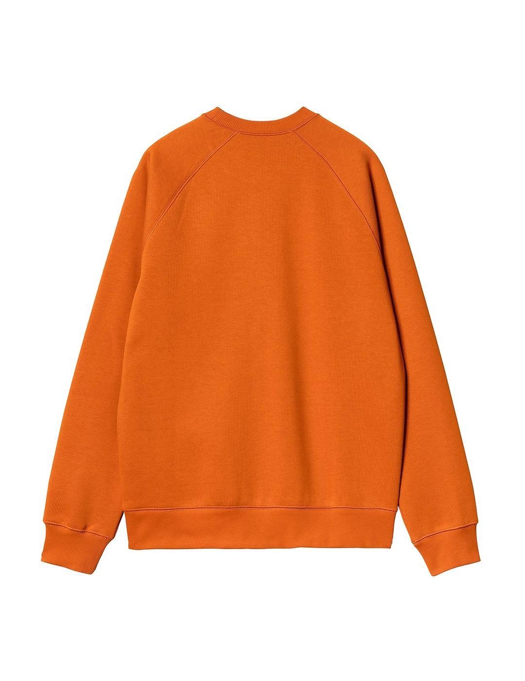 Sudadera Carhartt Wip Chase naranja de hombre
