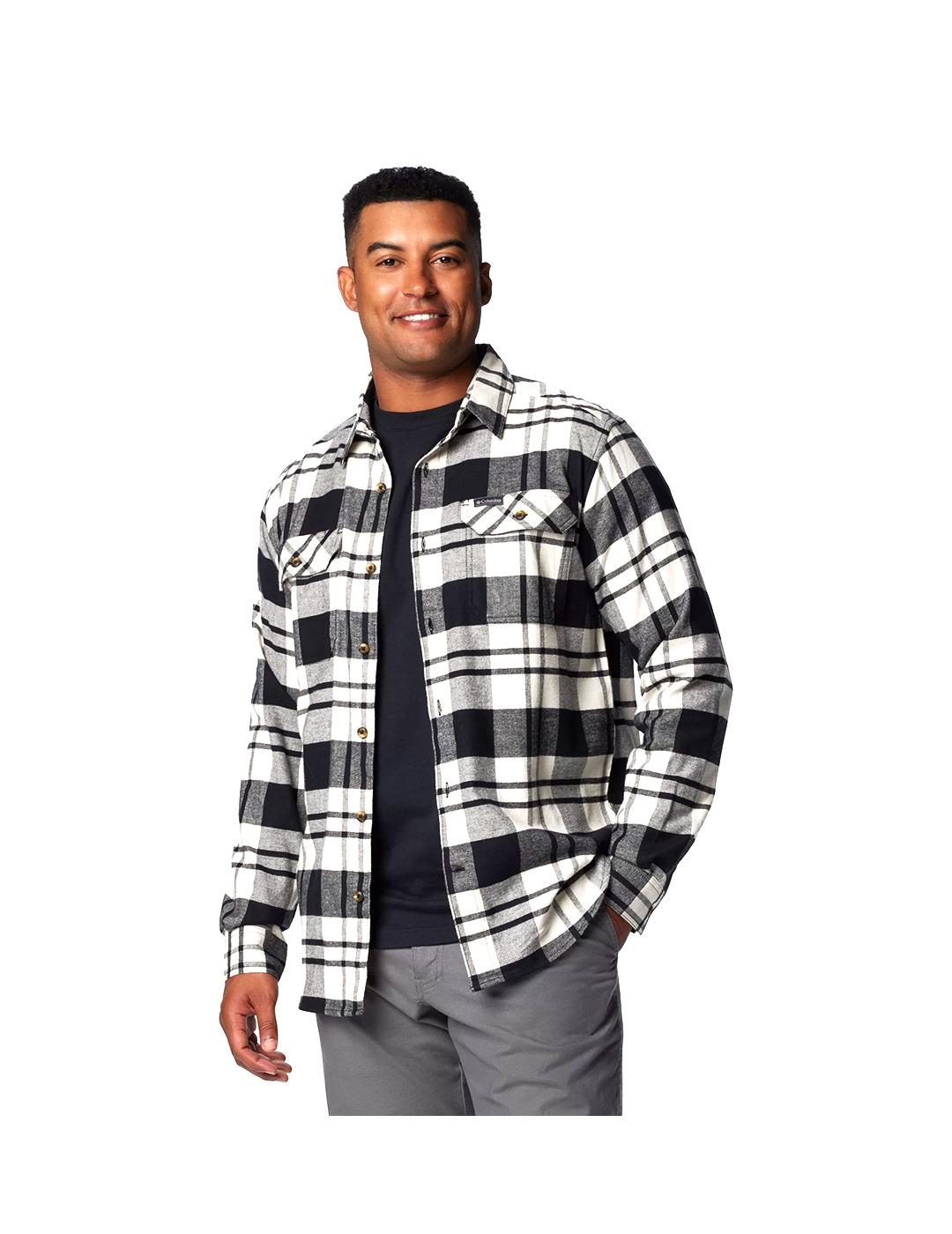 Camisa Columbia Flare Gun stretch negra blanca de hombre