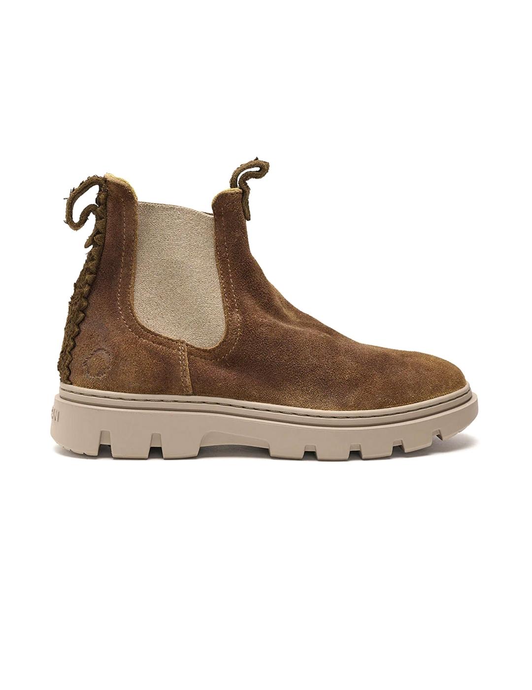 Botas Satorisan Unalome Chelsea marrón verdoso de ante para hombre