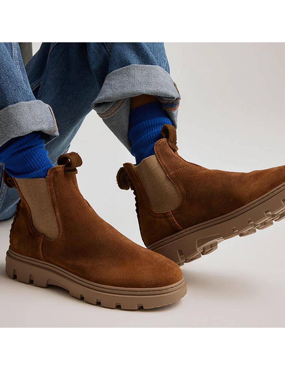 Botas Satorisan Unalome Chelsea marrón verdoso de ante para hombre