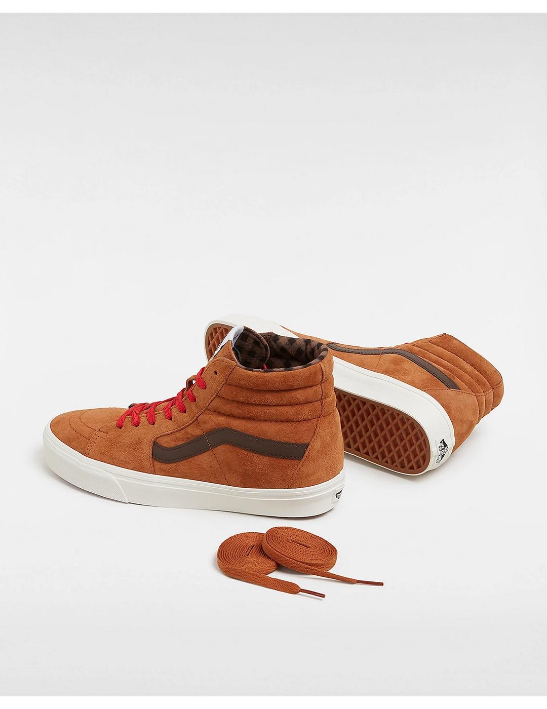 Zapatillas Vans SK8-Hi Pig Suede Plaid camel de hombre
