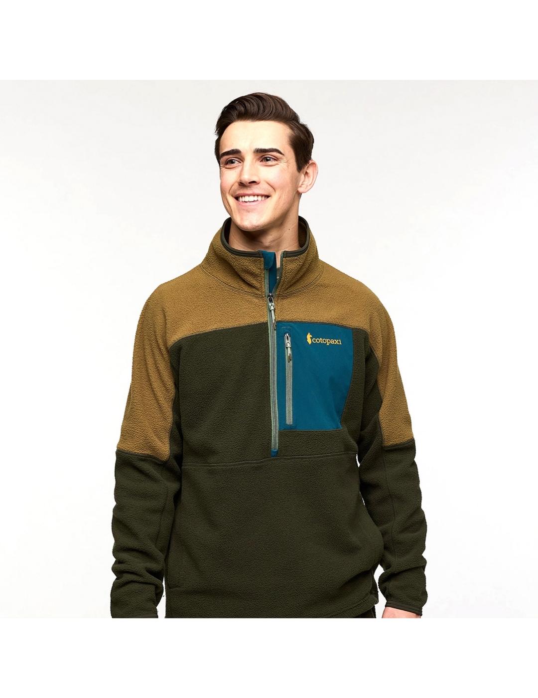 Forro Polar Cotopaxi Abrazo Fleece half zip verde de hombre