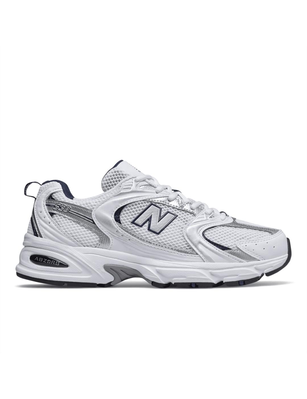 Zapatillas New Balance U530ESA blanca plata de mujer