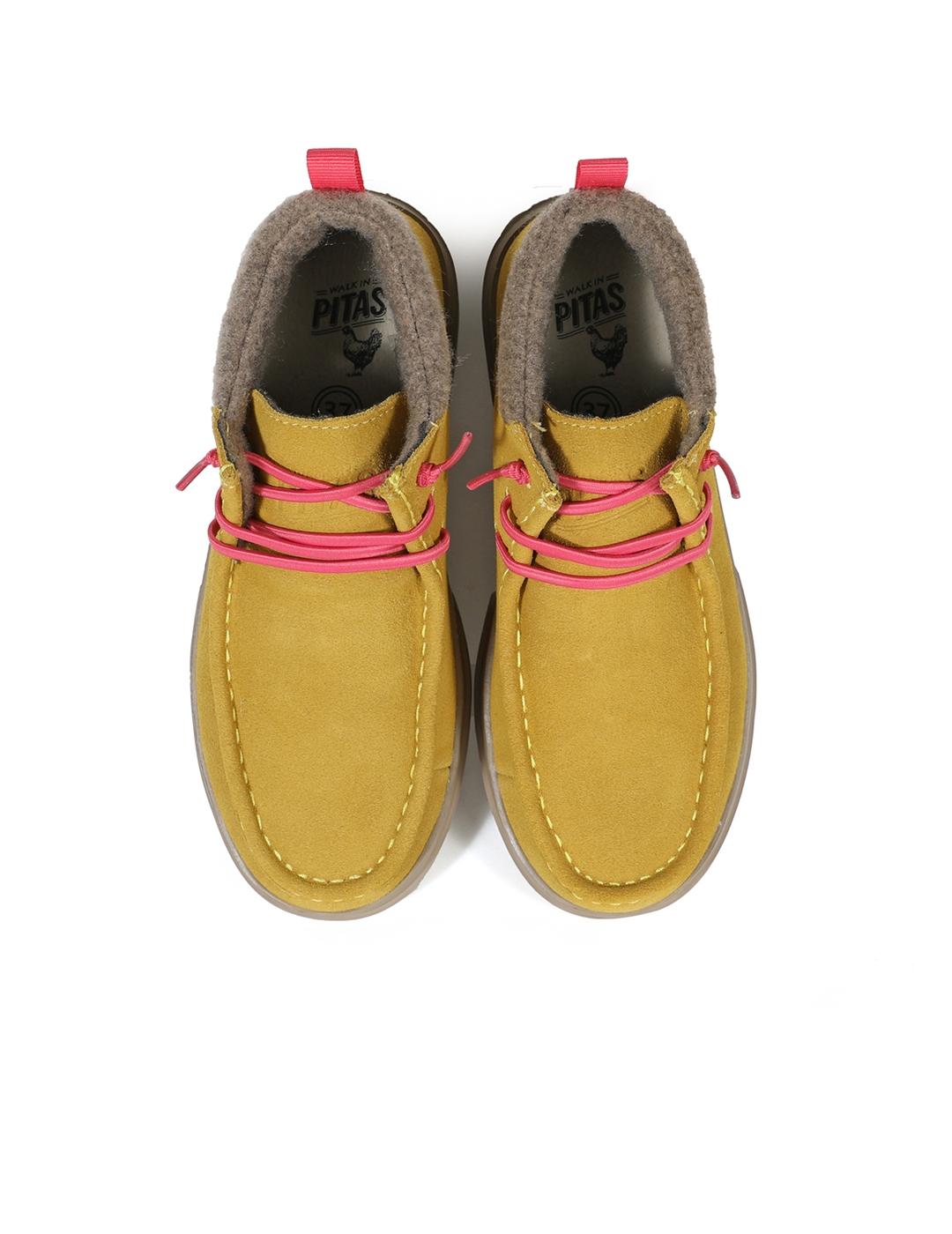 Botas Walk In Pitas Garda waterproof mostaza de mujer