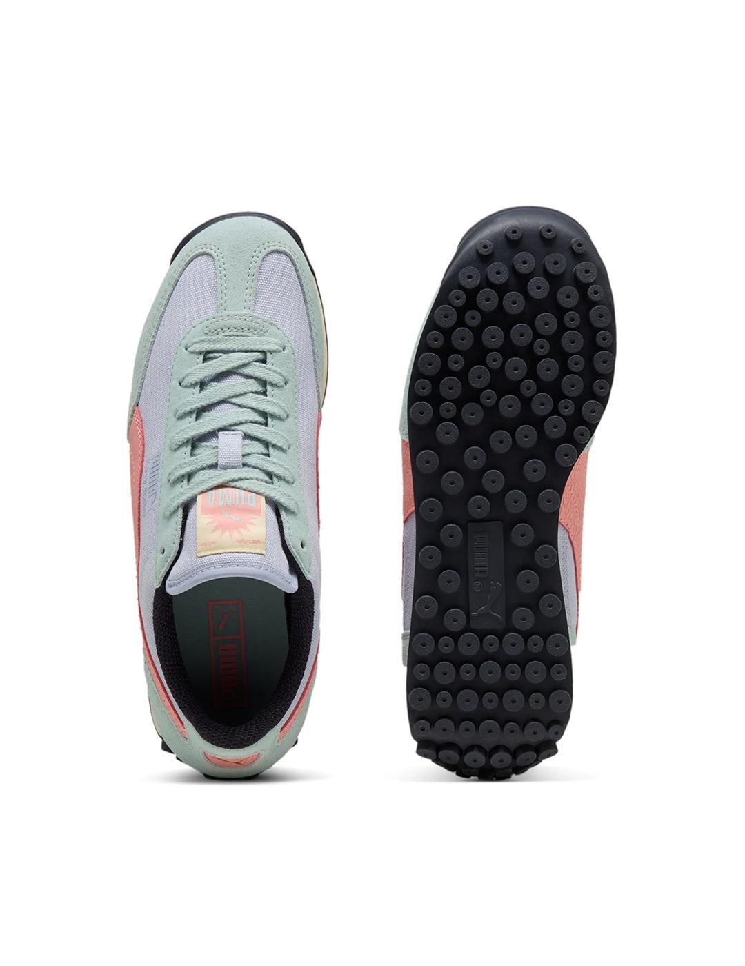 Zapatillas Puma Easy Rider Weathered celeste rosa de mujer