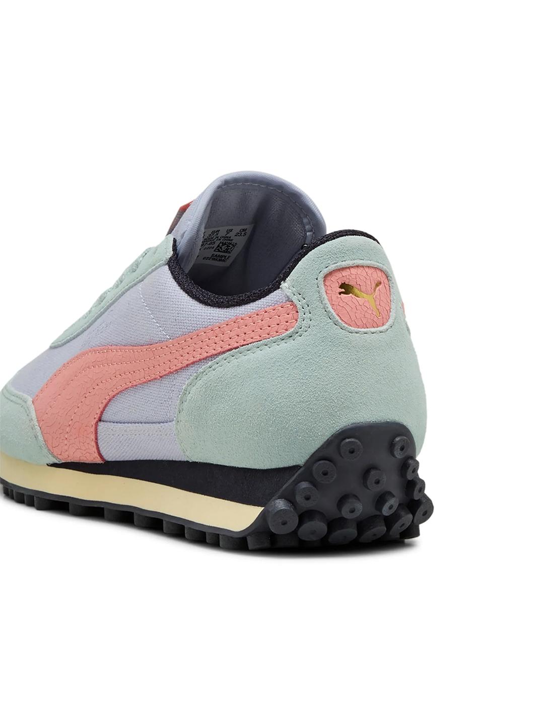 Zapatillas Puma Easy Rider Weathered celeste rosa de mujer