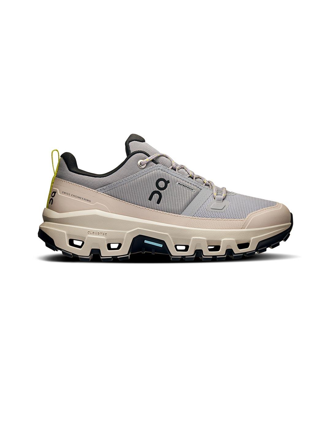 Zapatillas On Running Cloudrock Low waterproof gris de mujer