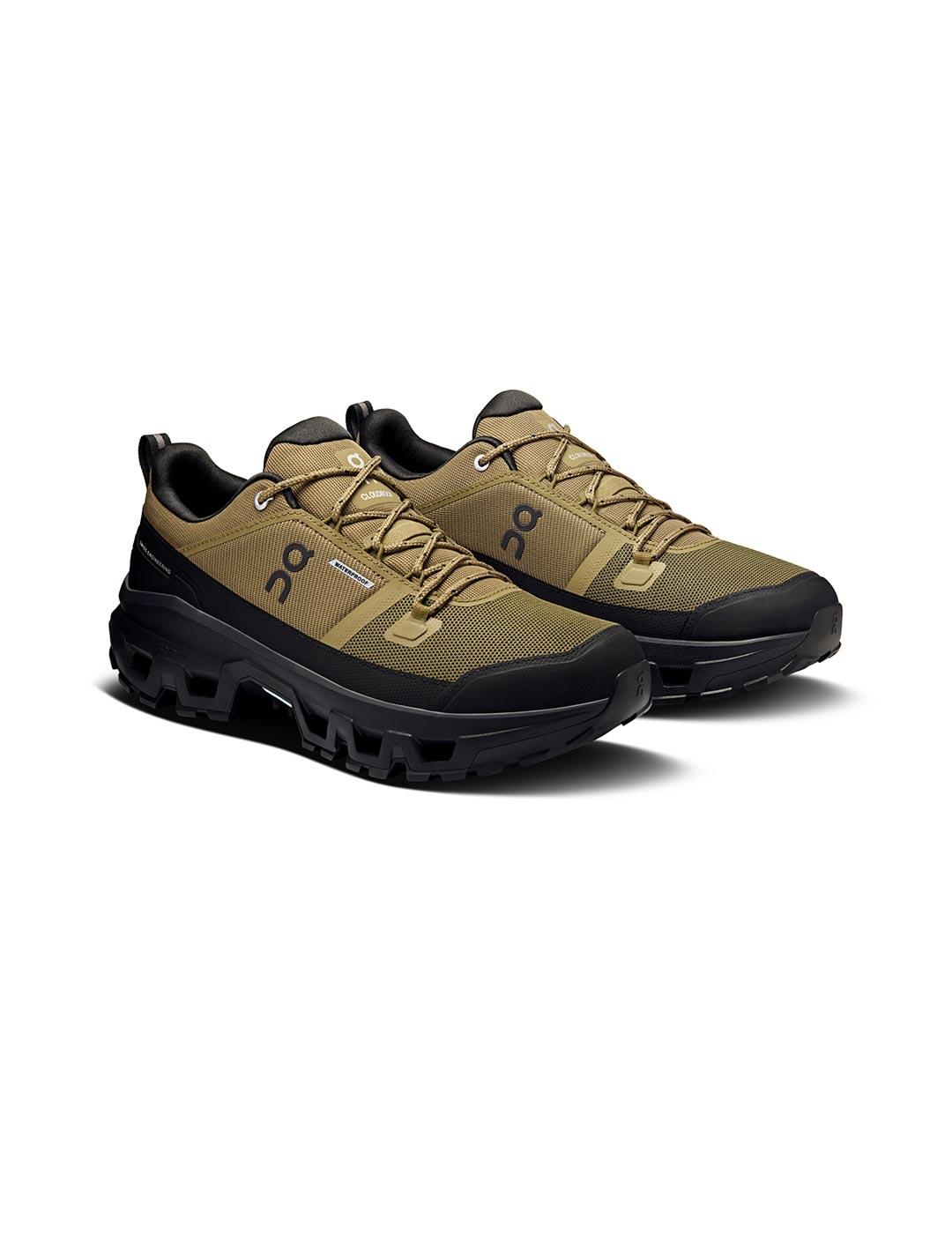Zapatillas On Running Cloudrock Low waterproof verde hombre