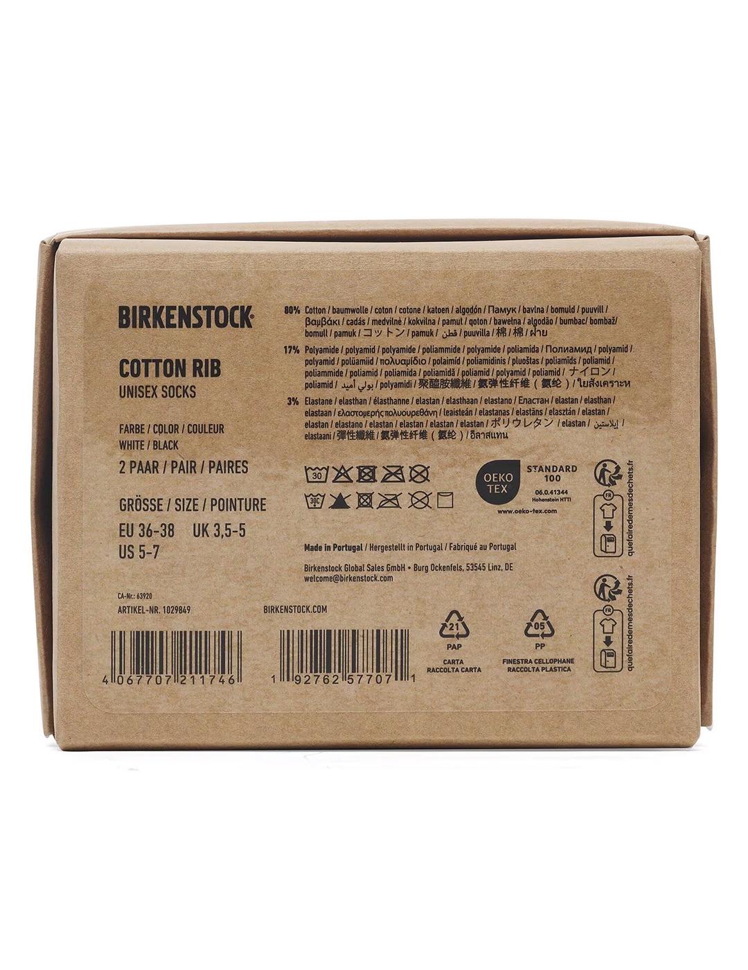 Calcetines Birkenstock Pack 2 blanco negro unisex