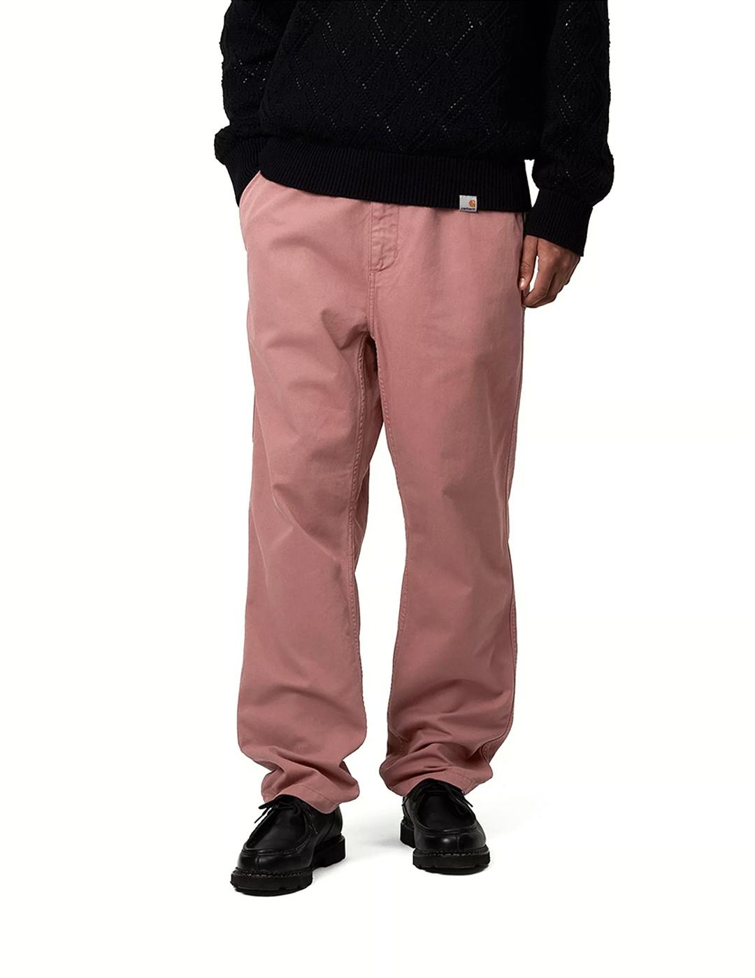 Pantalón Carhartt Wip Flint Dusky Pink Garment Dye de hombre