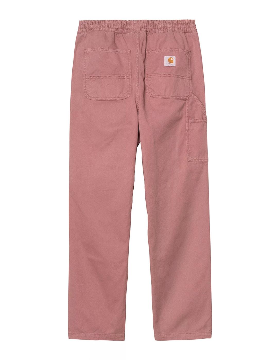 Pantalón Carhartt Wip Flint rosa lavado de hombre