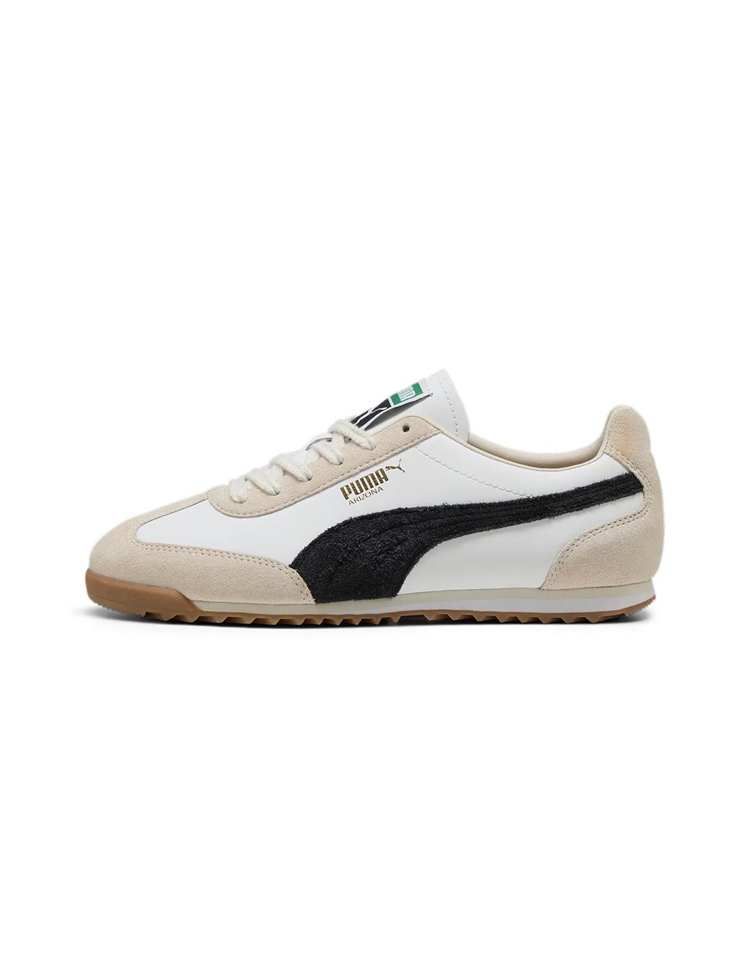 Zapatillas Puma Arizona retro blanca negra de mujer