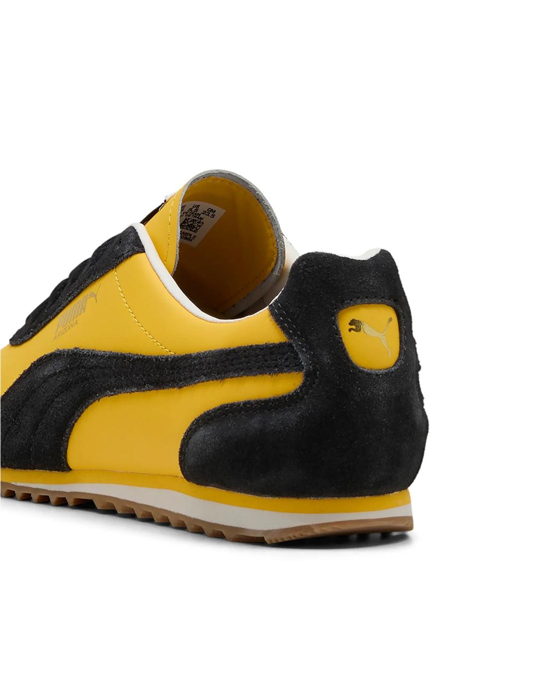 Zapatillas Puma Arizona retro amarilla negra de mujer