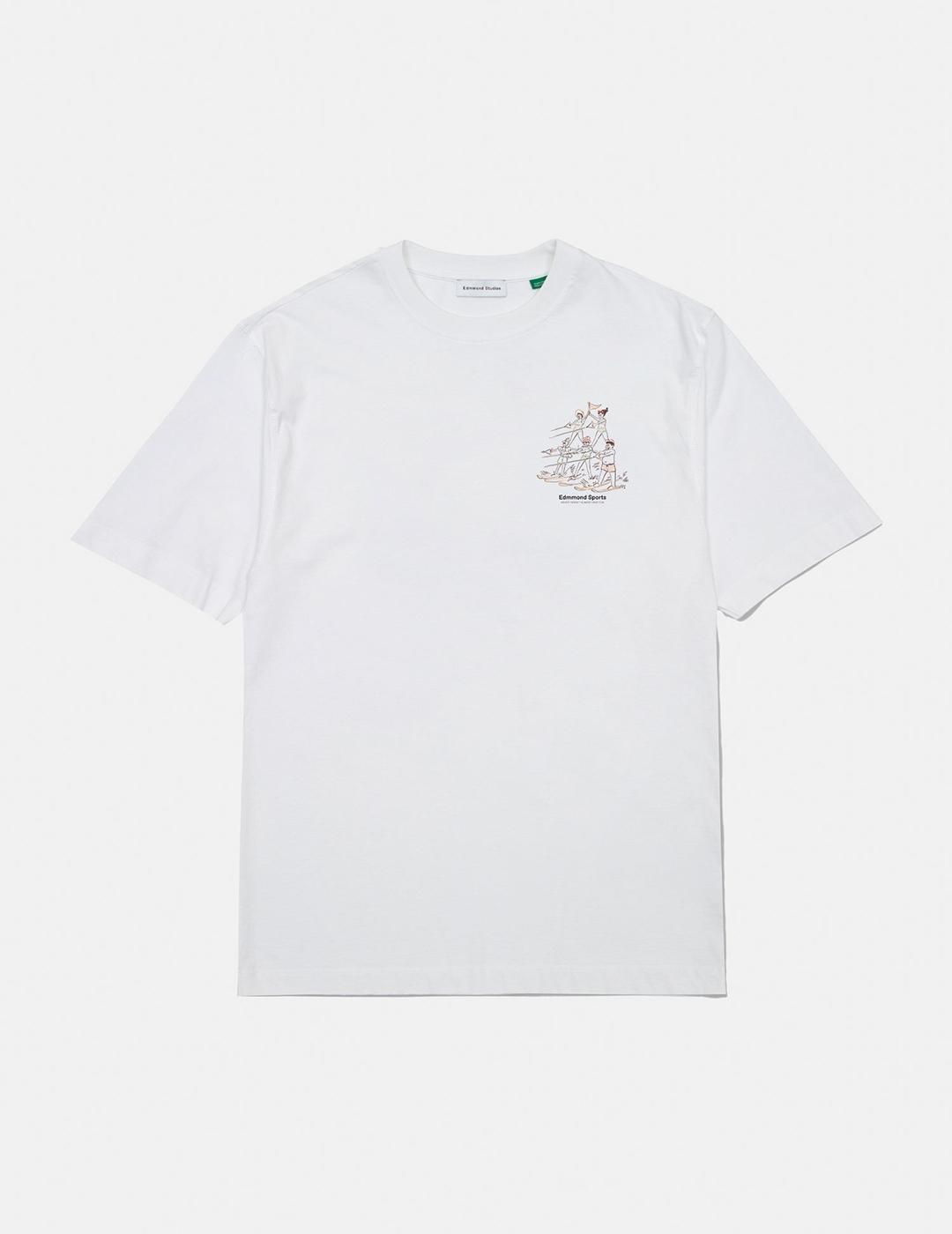 Camiseta Edmmond Acrobatics Water Skiing blanca de hombre