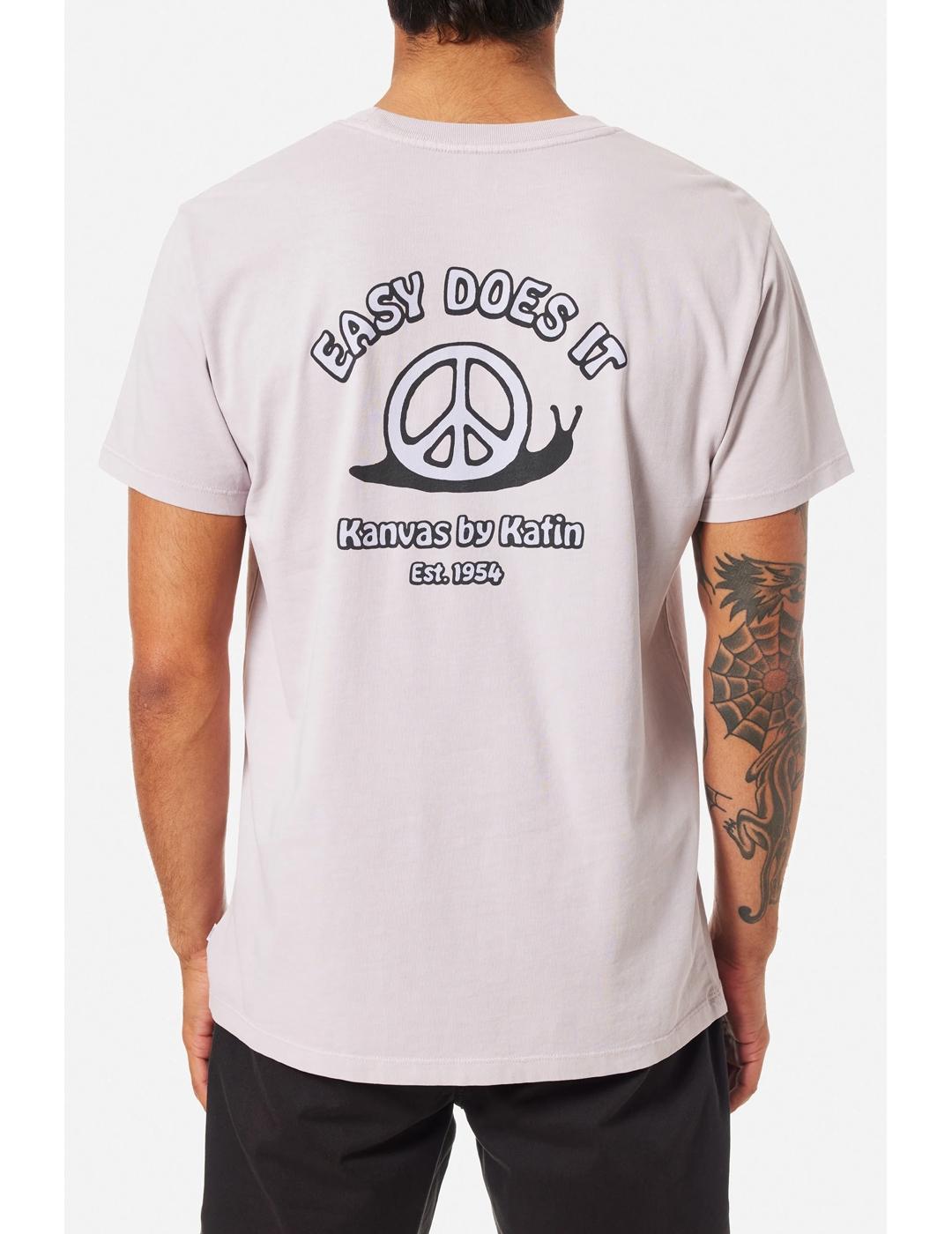 Camiseta Katin Snail malva lavada de hombre