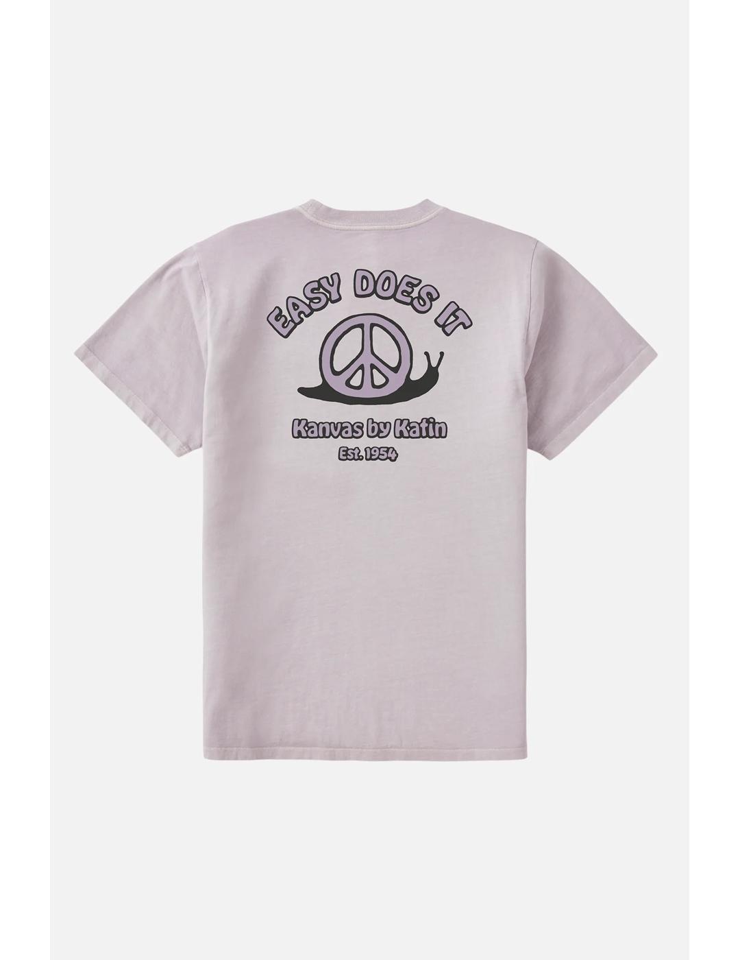 Camiseta Katin Snail malva lavada de hombre