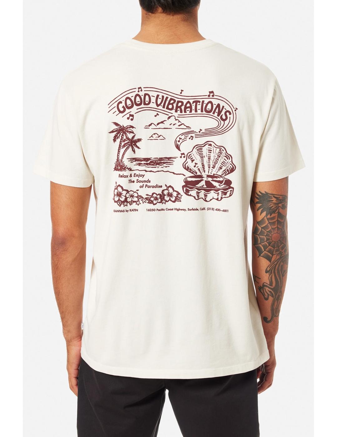 Camiseta Katin Vibrations blanca vintage de hombre